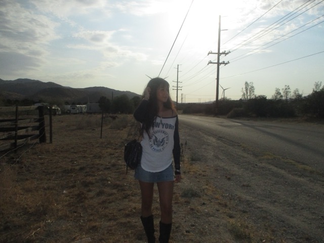 walking on campus at sunset